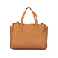 Mario Valentino Brown Polyurethane Women's Bag with Adjustable Shoulder Strap