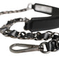 Dolce & Gabbana Black Leather Silver Chain Bag Accessory Shoulder Strap