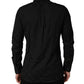 Dolce & Gabbana Black MARTINI Cotton Slim Dress Formal Shirt