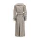 Max Mara Gray Cotton Trench Coat