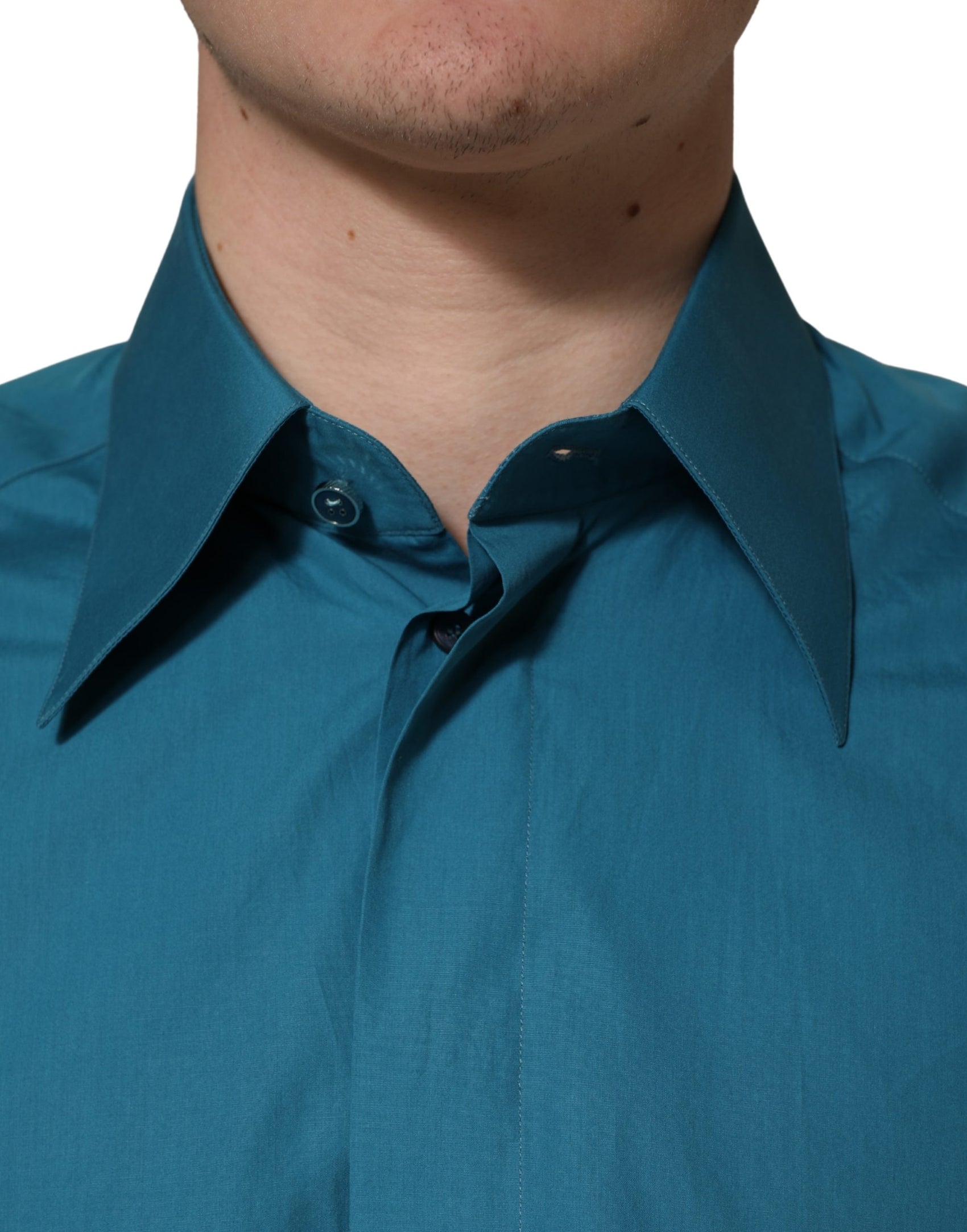Dolce & Gabbana Blue SARTORIA Long Sleeve Cotton Dress Shirt