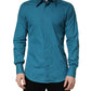 Dolce & Gabbana Blue SARTORIA Long Sleeve Cotton Dress Shirt