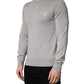 Dolce & Gabbana Gray Long Sleeves Crew Neck Pullover Sweater