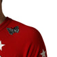 Dolce & Gabbana Multicolor Wool Butterfly Star Men Crew Neck Sweater