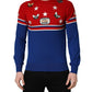 Dolce & Gabbana Multicolor Wool Butterfly Star Men Crew Neck Sweater