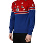 Dolce & Gabbana Multicolor Wool Butterfly Star Men Crew Neck Sweater