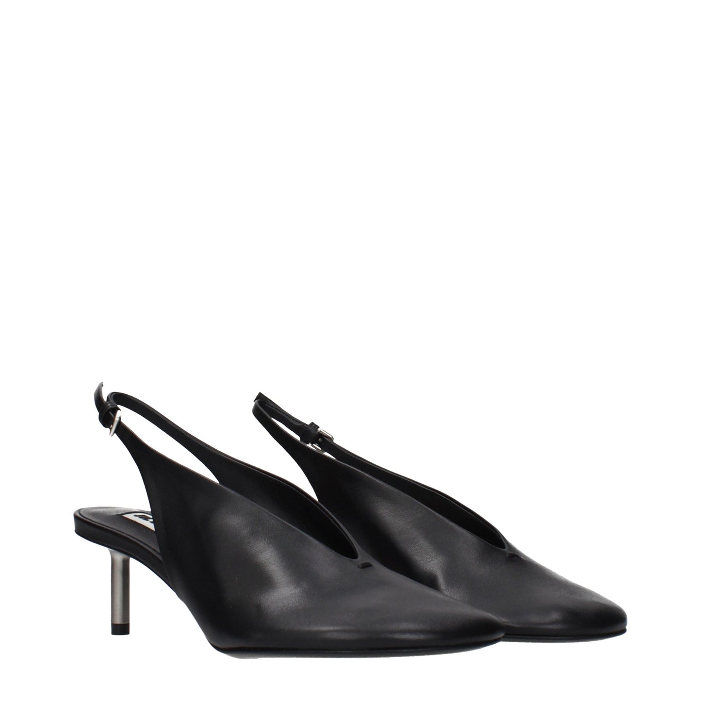 Jil Sander Black Leather High Heel Pumps