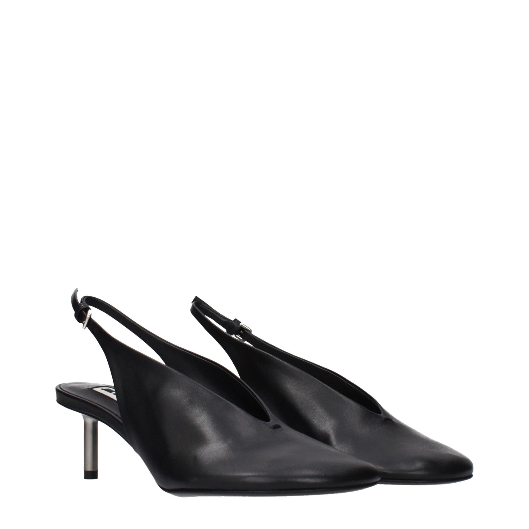 Jil Sander Black Leather High Heel Pumps