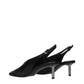 Jil Sander Black Leather High Heel Pumps