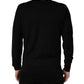 Dolce & Gabbana Black Crew Neck Long Sleeve Pullover Sweater