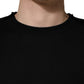 Dolce & Gabbana Black Crew Neck Long Sleeve Pullover Sweater