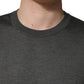 Dolce & Gabbana Gray Long Sleeves Crew Neck Pullover Sweater