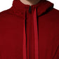 Dolce & Gabbana Red Cotton Full Zip Fleece Men Hoodie Sweater