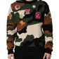 Dolce & Gabbana Multicolor Intarsia Knit Camouflage Pullover Sweater
