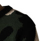 Dolce & Gabbana Multicolor Intarsia Knit Camouflage Pullover Sweater