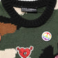 Dolce & Gabbana Multicolor Intarsia Knit Camouflage Pullover Sweater