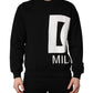 Dolce & Gabbana Black Logo Milano Cotton Sweatshirt Sweater