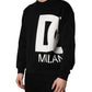 Dolce & Gabbana Black Logo Milano Cotton Sweatshirt Sweater