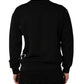 Dolce & Gabbana Black Logo Milano Cotton Sweatshirt Sweater