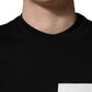 Dolce & Gabbana Black Logo Milano Cotton Sweatshirt Sweater