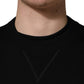 Dolce & Gabbana Black Embellished Cotton Sweatshirt Sweater