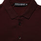 Dolce & Gabbana Maroon Collared Short Sleeves Polo T-shirt