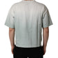 Dolce & Gabbana Green Tie-Dye Graphic Print Cotton Crewneck  T-shirt