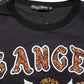 Dolce & Gabbana Black Angel Print Cotton Crew Neck T-shirt