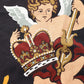 Dolce & Gabbana Black Angel Print Cotton Crew Neck T-shirt