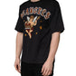 Dolce & Gabbana Black Angel Print Cotton Crew Neck T-shirt
