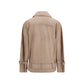 PINKO Beige Lambskin Leather Jacket