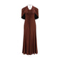 Self-Portrait Brown Viscose Casual Dress