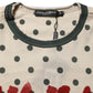 Dolce & Gabbana Beige Cotton Polka Dot Graphic Tee T-shirt