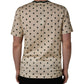 Dolce & Gabbana Beige Cotton Polka Dot Graphic Tee T-shirt
