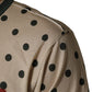 Dolce & Gabbana Beige Cotton Polka Dot Graphic Tee T-shirt