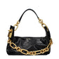 Balmain Black Leather Shoulder Bag