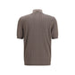 Brunello Cucinelli Brown Cotton Polo Shirt