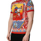 Dolce & Gabbana Multicolor Carretto Print Crew Neck T-shirt