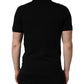 Dolce & Gabbana Black Cotton Collared Short Sleeves Men Polo T-shirt