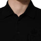 Dolce & Gabbana Black Cotton Collared Short Sleeves Men Polo T-shirt