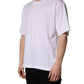 Dolce & Gabbana White Oversized Cotton Men Crew Neck T-shirt