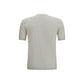 Brooksfield White Linen Shortsleeve Shirt