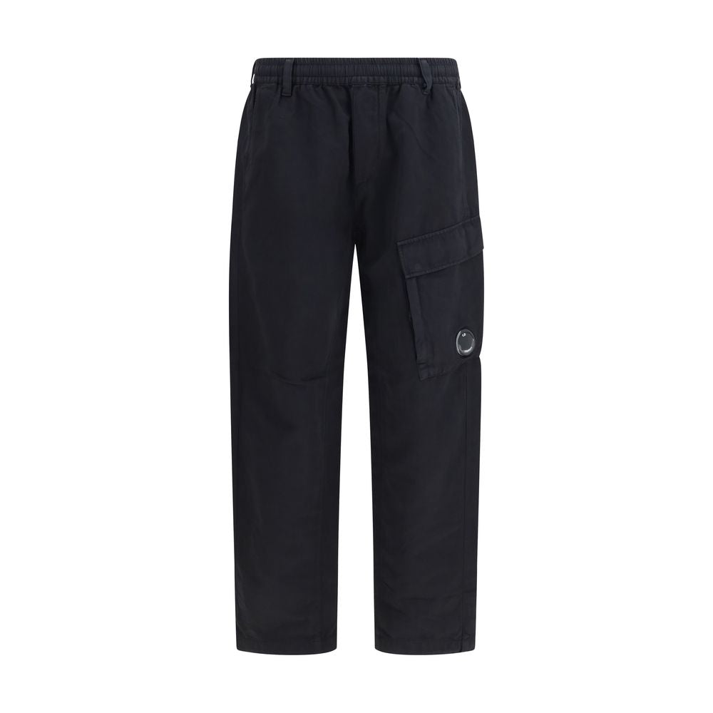 C.P. Company Black Cotton Cargo Pants