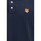 Maison Kitsuné Blue Cotton Polo Shirt