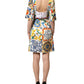 Dolce & Gabbana Multicolor Majolica Print Cotton Mini Dress