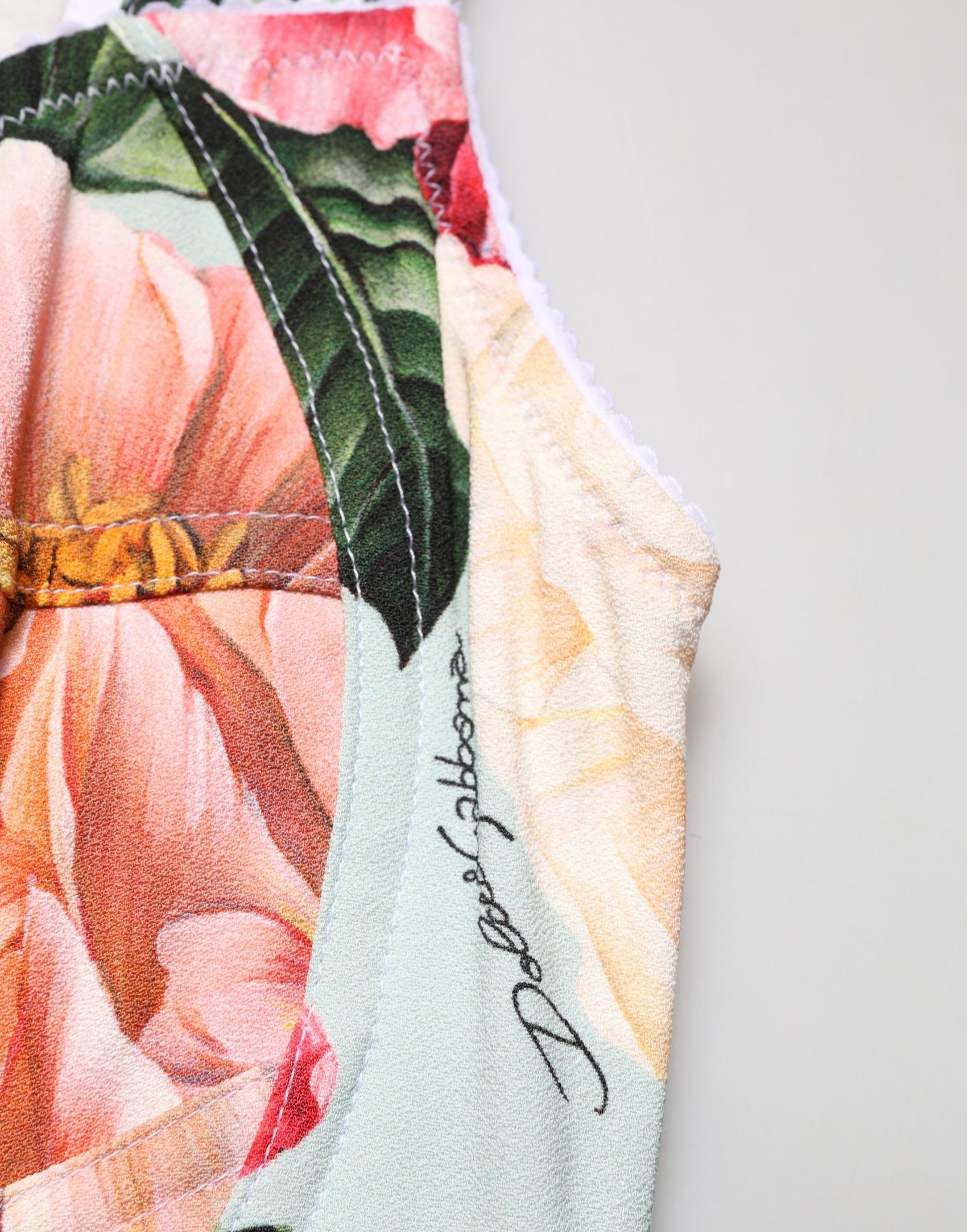 Dolce & Gabbana Multicolor Floral Print Viscose Sheath Dress