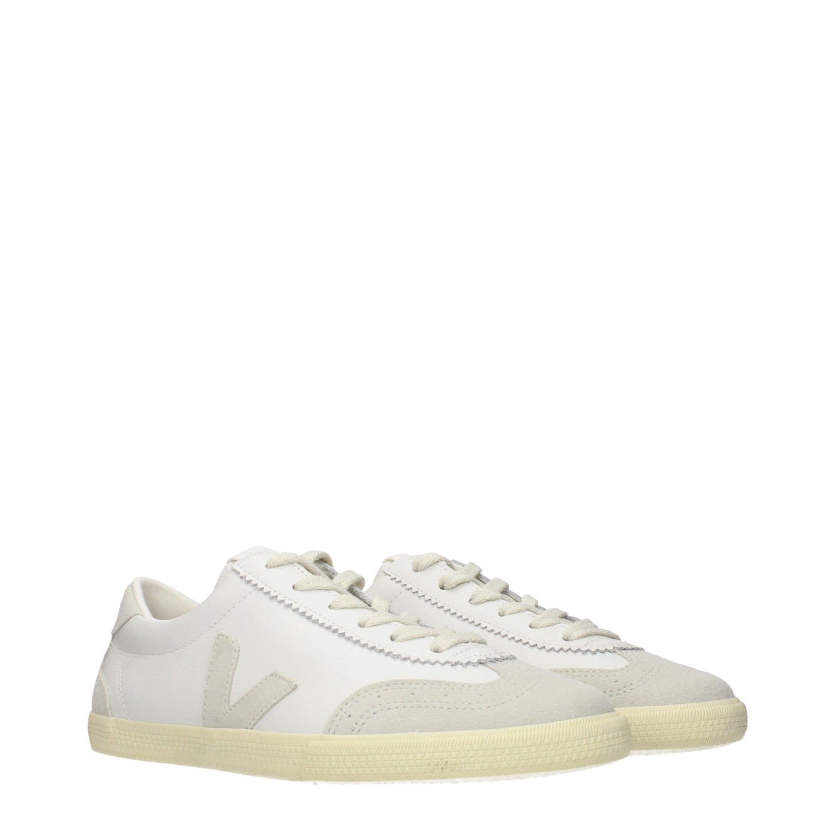 Veja White Leather Low Top Sneakers