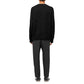 Jil Sander Black Alpaca Leather Sweater