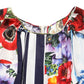 Dolce & Gabbana Multicolor Patchwork Cotton Poplin Mini Dress