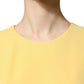 Dolce & Gabbana Yellow Short-Sleeved Crew Neck Midi Dress